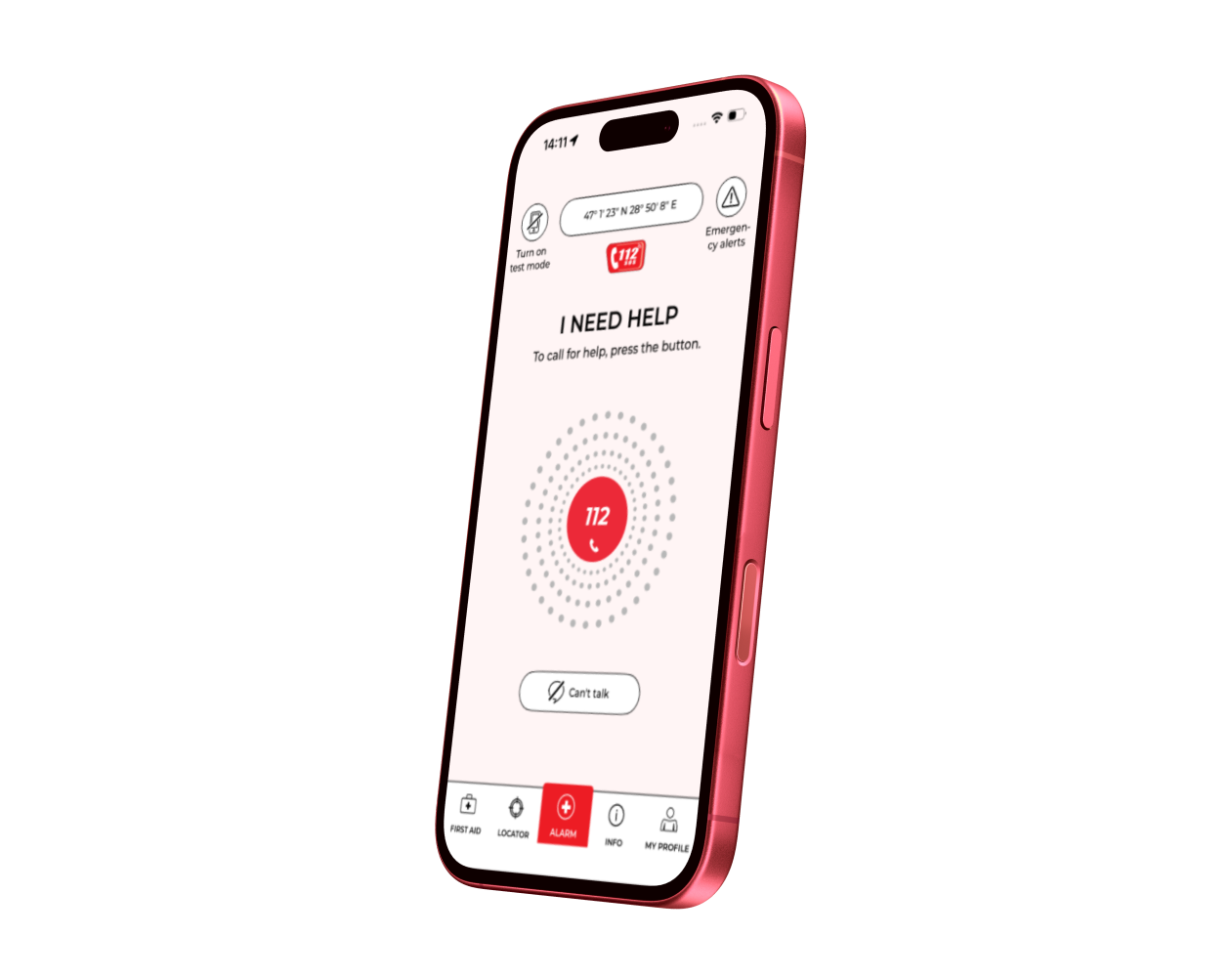 112 MD app preview on a smartphone
